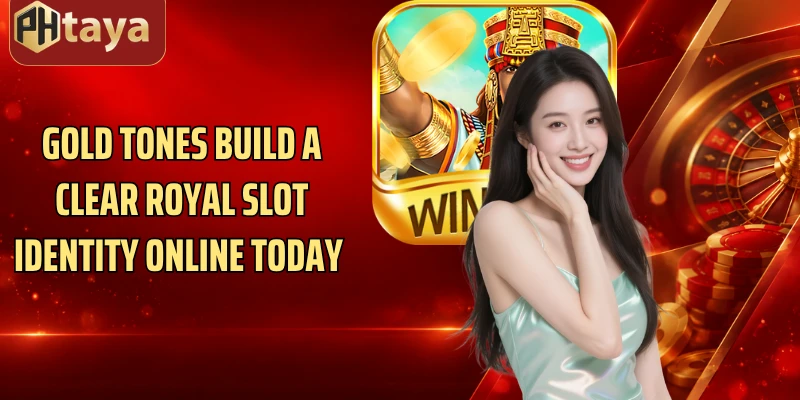 Gold tones build a clear royal slot identity online today